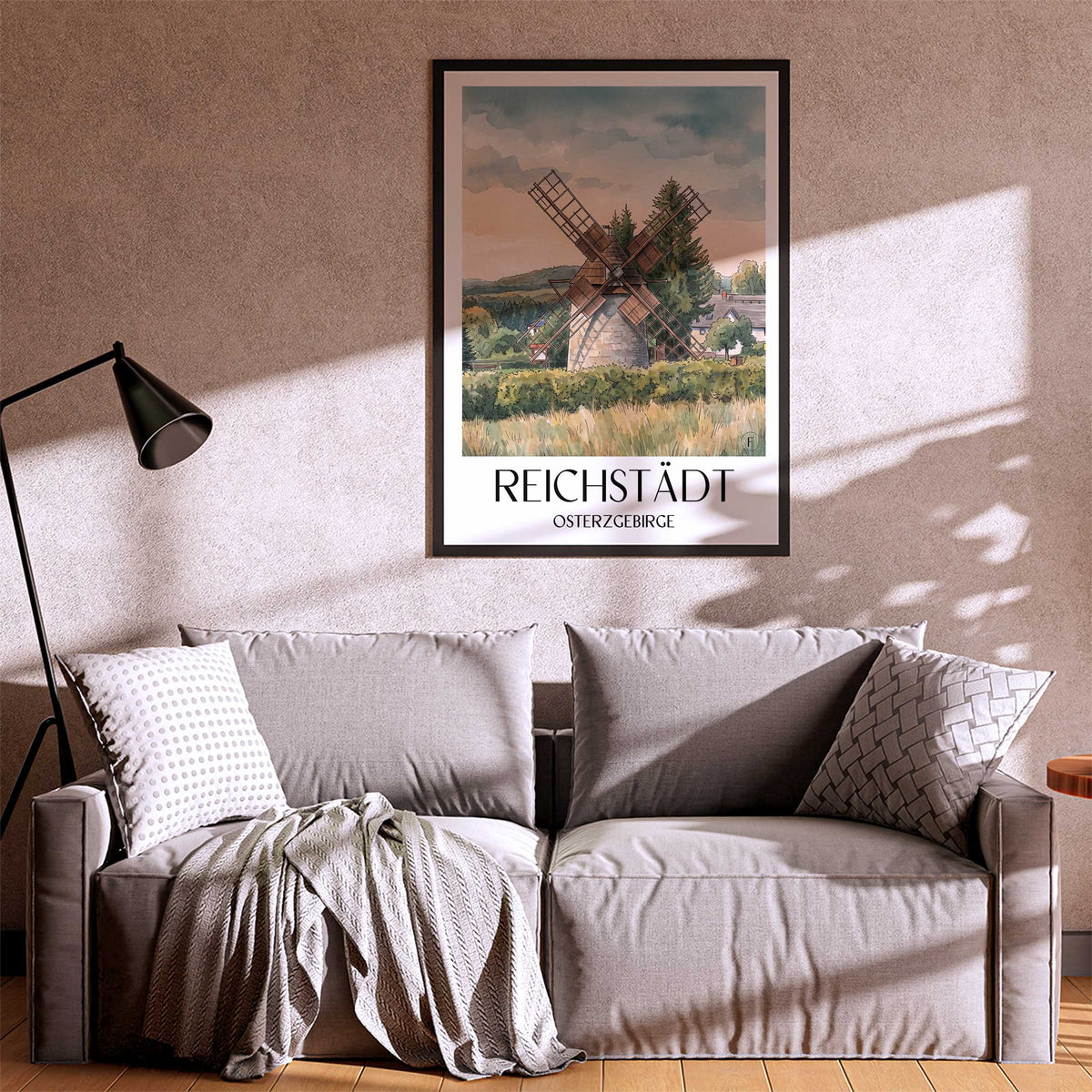 reichstädt-osterzgebirge-deutschland-poster-aquarell