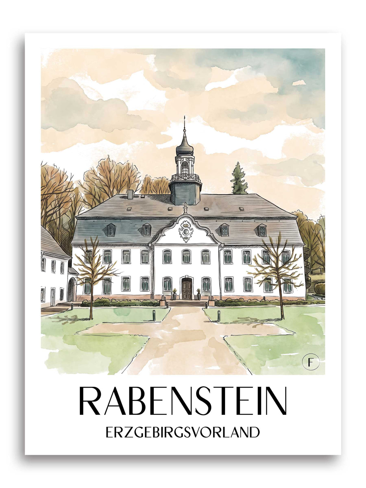 rabenstein-erzgebirgsvorland-deutschland-poster-aquarell