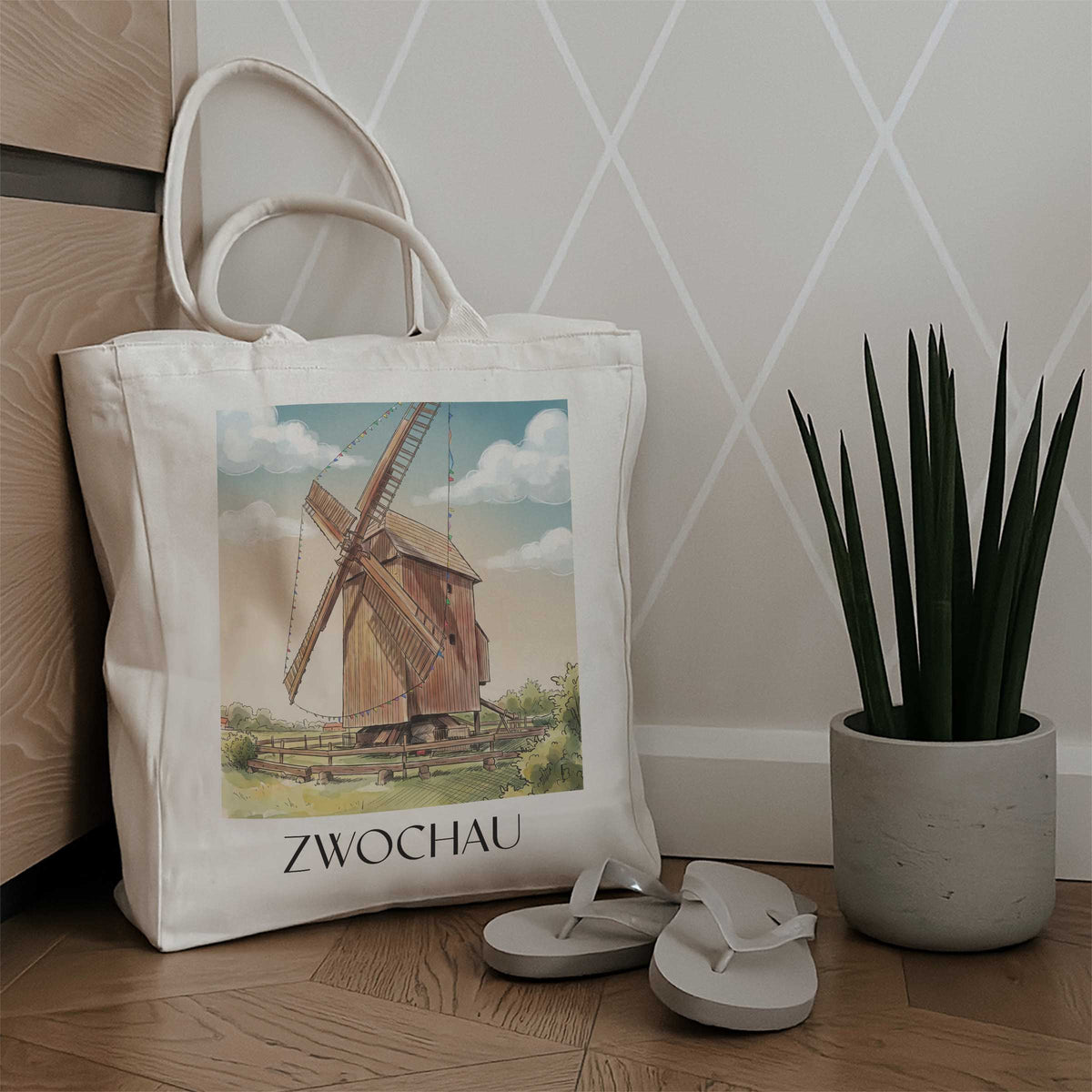 zwochau-leipziger-tieflandsbucht-deutschland-einkaufstasche-aquarell