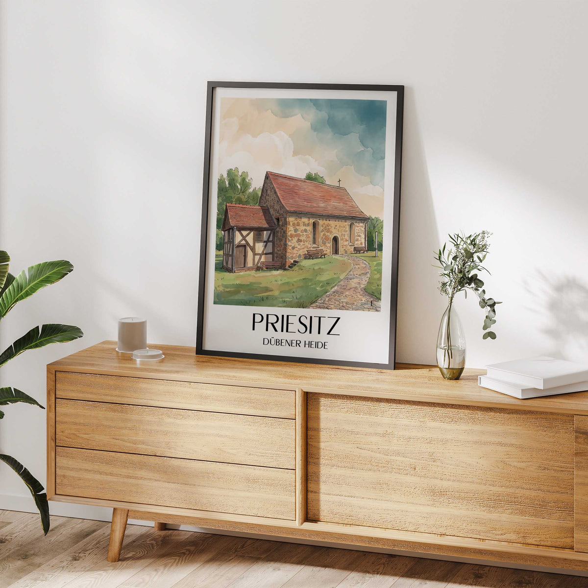priesitz-dübener-heide-deutschland-poster-aquarell