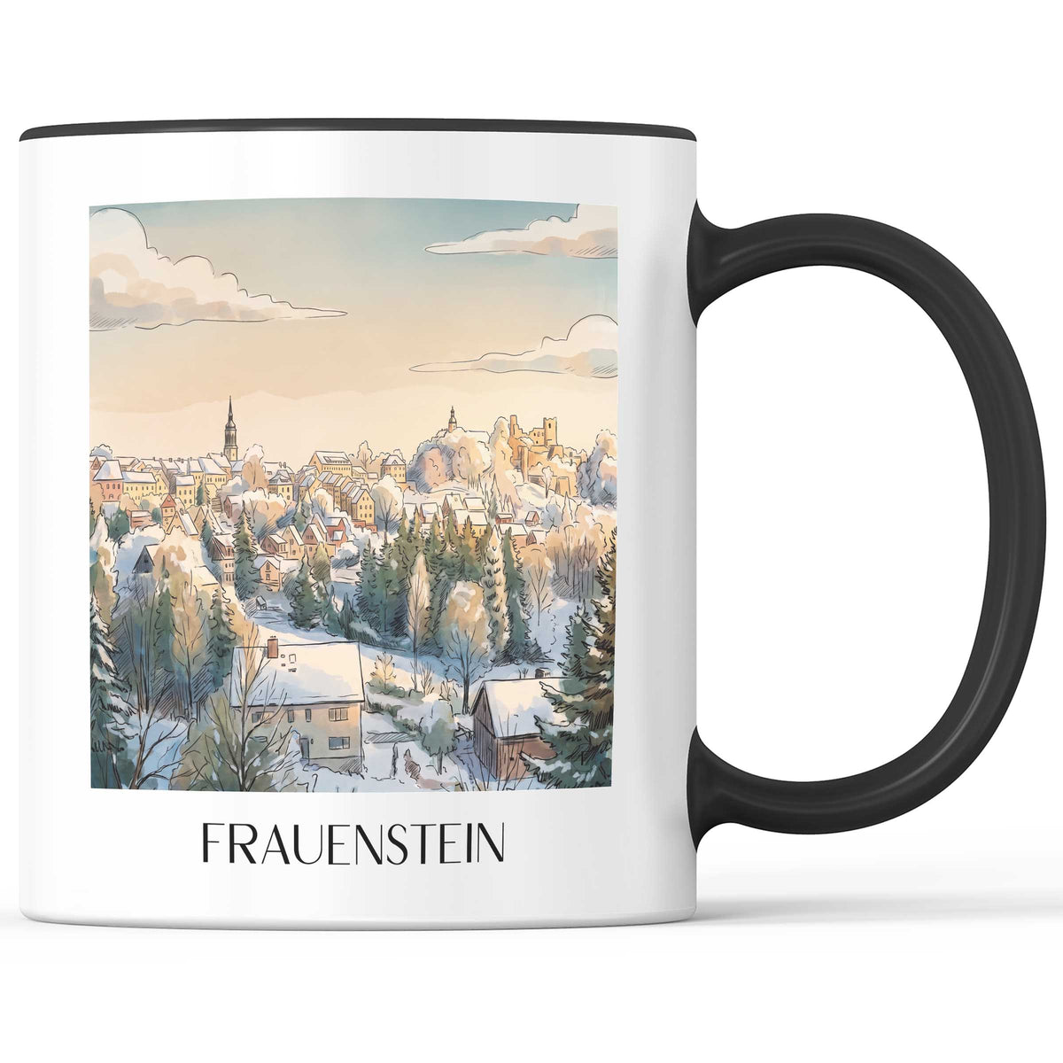 frauenstein-osterzgebirge-deutschland-kaffeebecher-aquarell