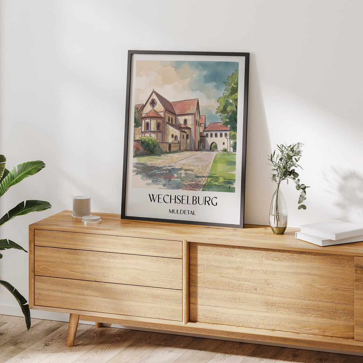 wechselburg-muldetal-deutschland-poster-aquarell