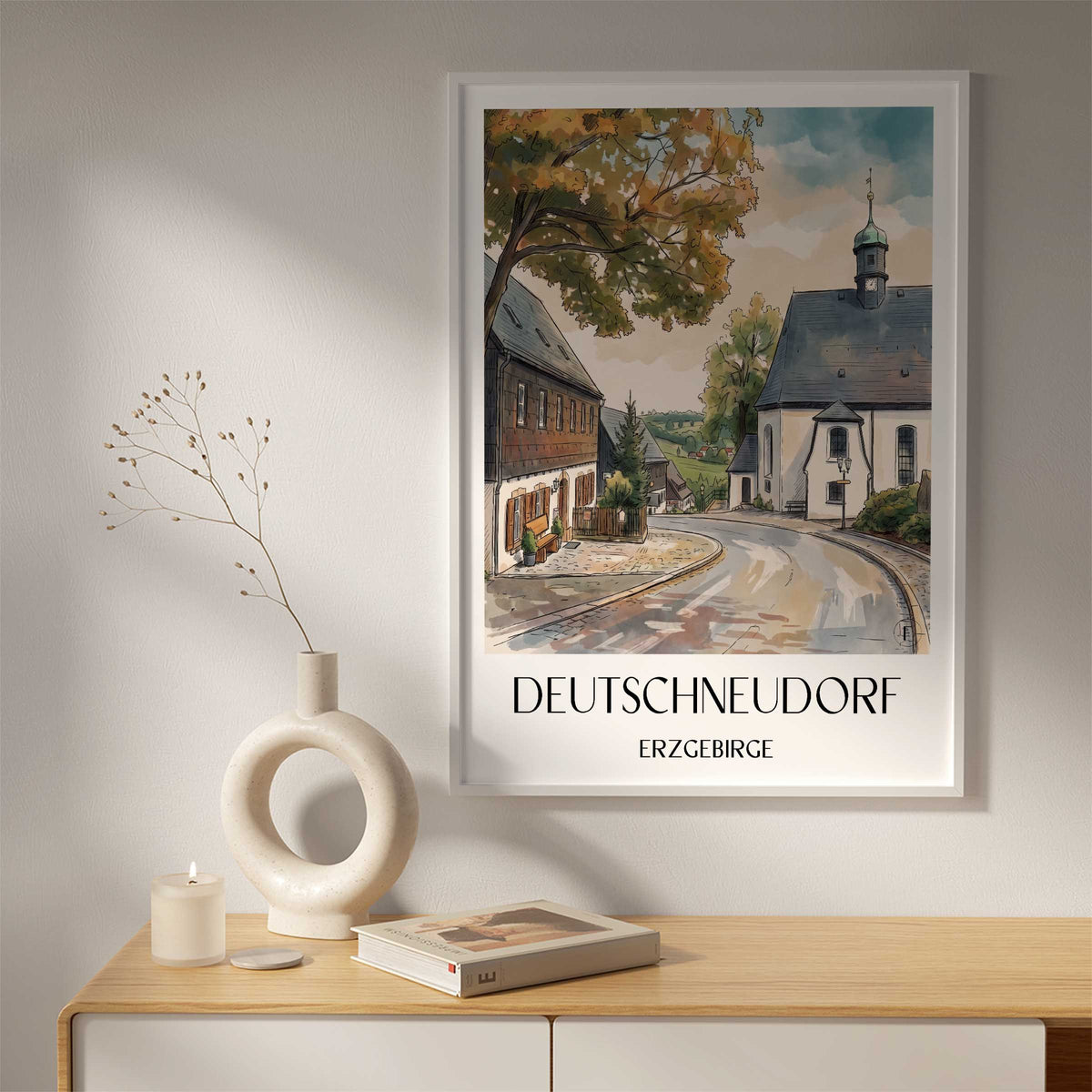 deutschneudorf-erzgebirge-deutschland-poster-aquarell
