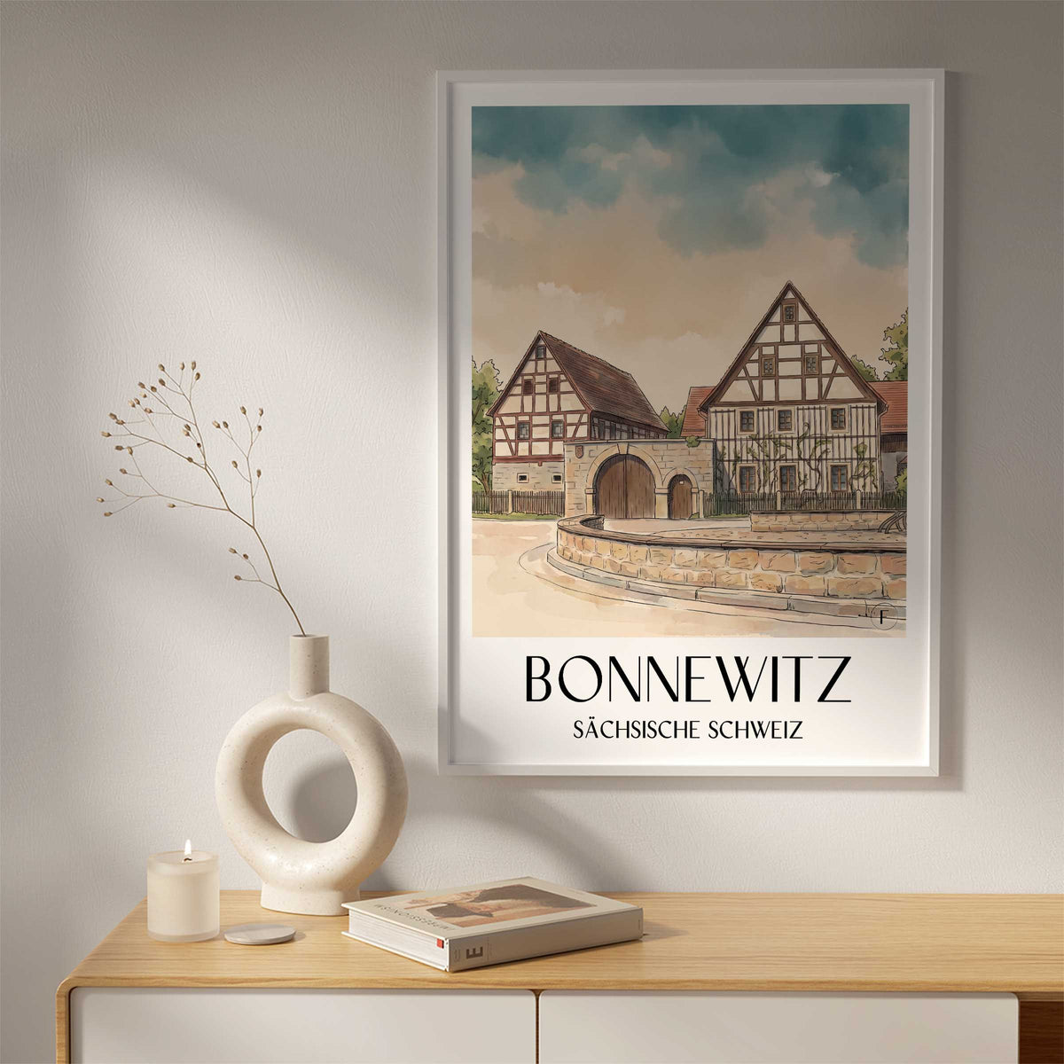 bonnewitz-sächsische-schweiz-deutschland-poster-aquarell