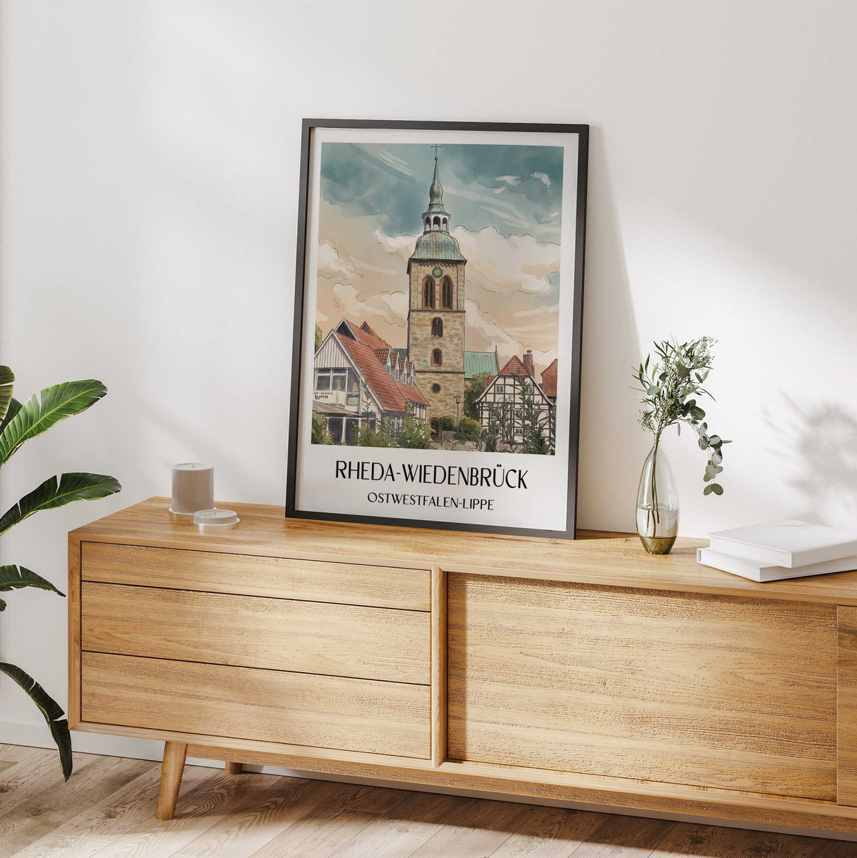 rheda-wiedenbrück-ostwestfalen-lippe-deutschland-poster-aquarell