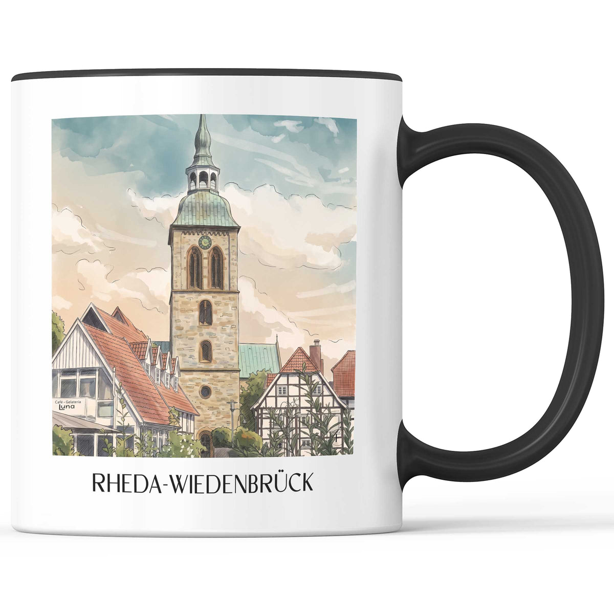Rheda-wiedenbrück Kaffeebecher - Ostwestfalen-Lippe - Deutschland Becher - Kaffeetasse im Aquarell Stil
