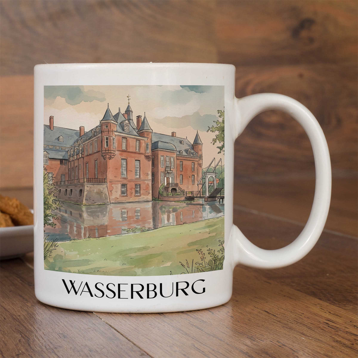 wasserburg-anholt-deutschland-kaffeebecher-aquarell