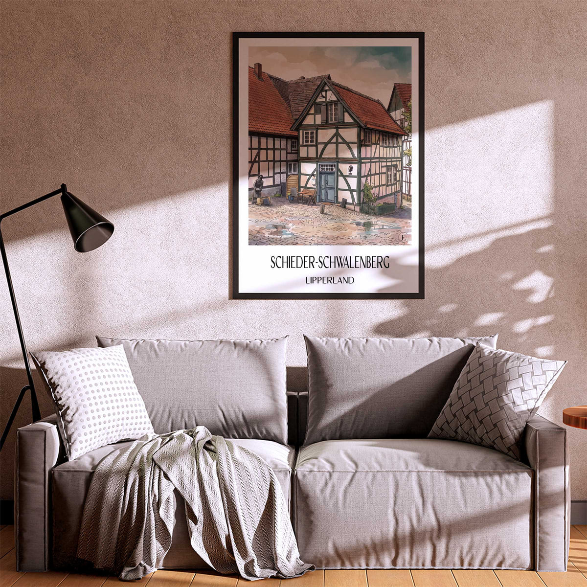 schieder-schwalenberg-lipperland-deutschland-poster-aquarell