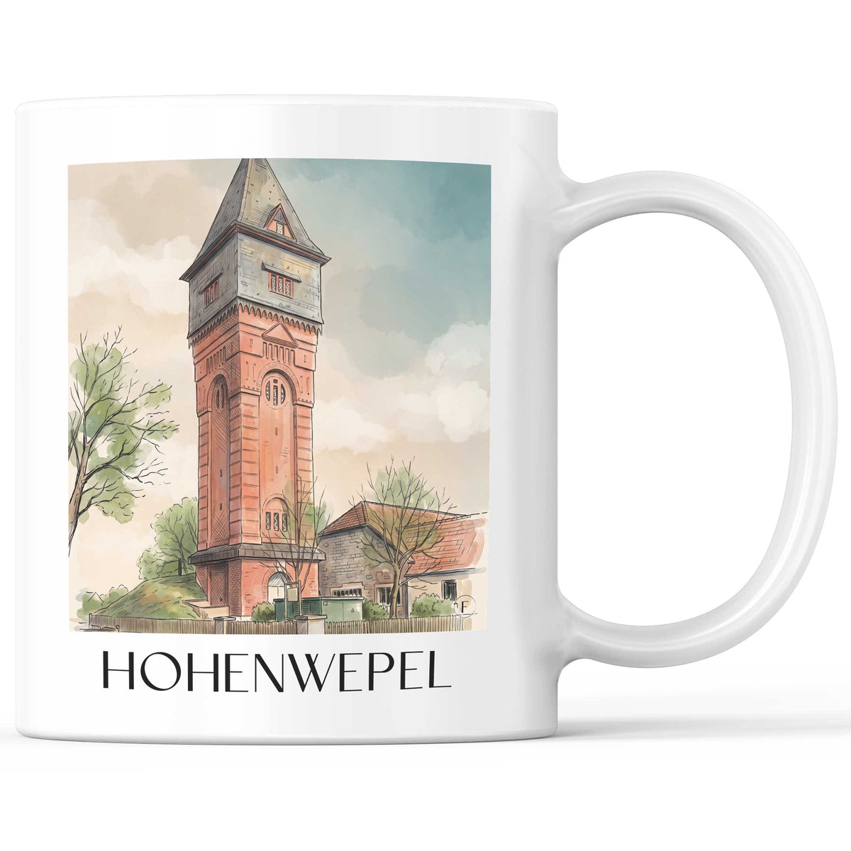 Hohenwepel Kaffeebecher - Warburger Börde - Deutschland Becher - Kaffeetasse im Aquarell Stil