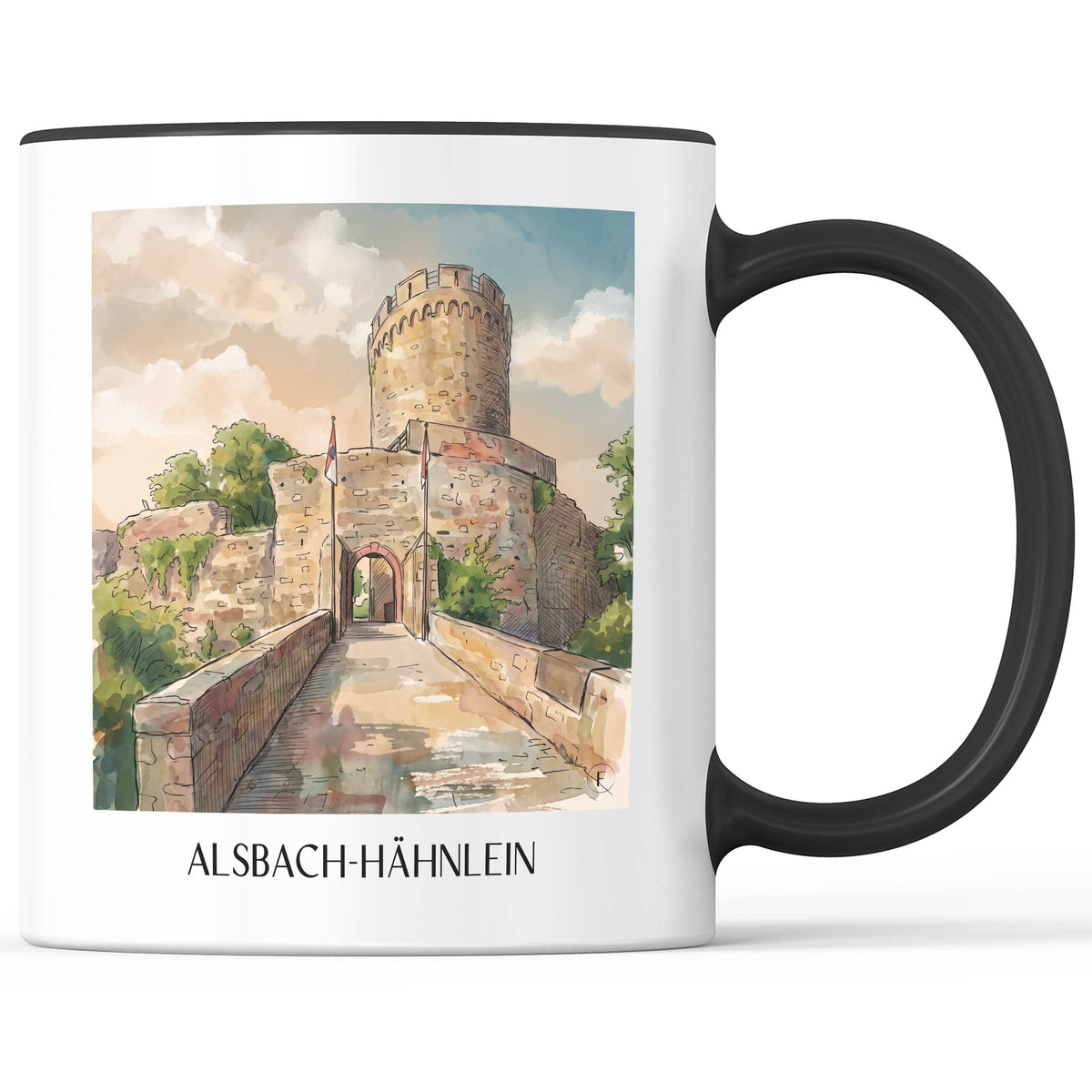 alsbach-hähnlein-bergstraße-deutschland-kaffeebecher-aquarell