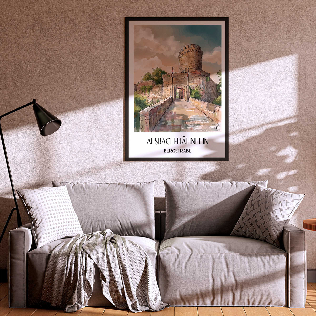 alsbach-hähnlein-bergstraße-deutschland-poster-aquarell