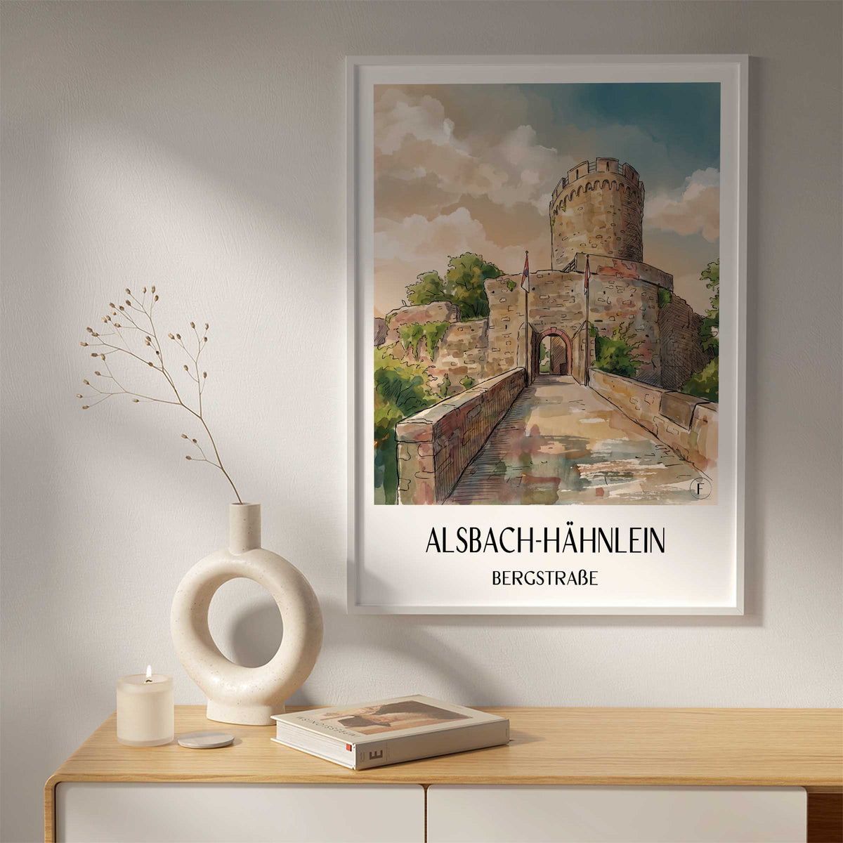 alsbach-hähnlein-bergstraße-deutschland-poster-aquarell