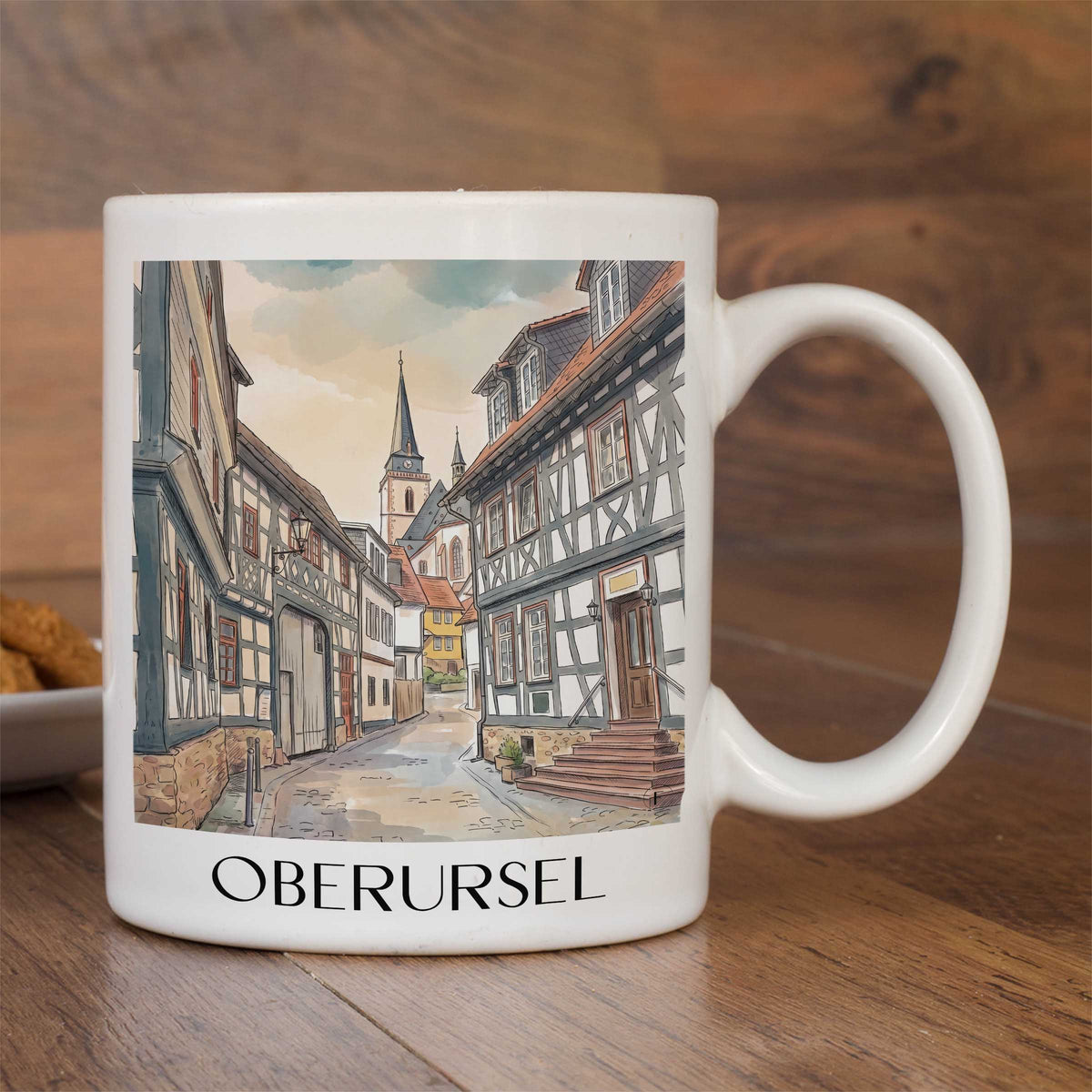 oberursel-taunus-deutschland-kaffeebecher-aquarell
