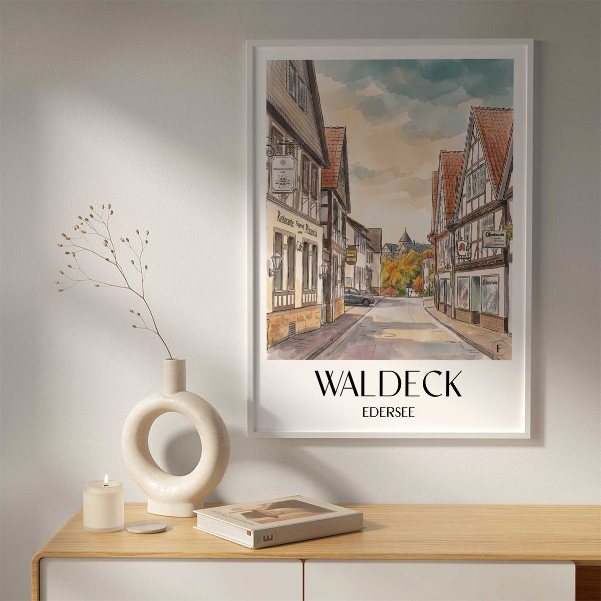 waldeck-edersee-deutschland-poster-aquarell