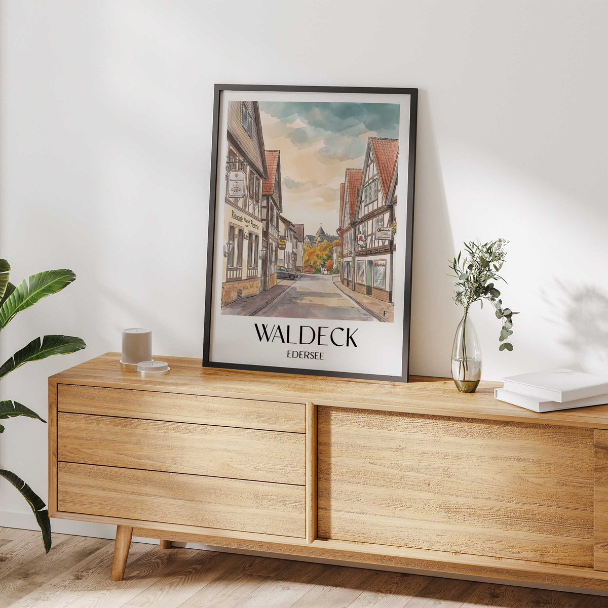 waldeck-edersee-deutschland-poster-aquarell