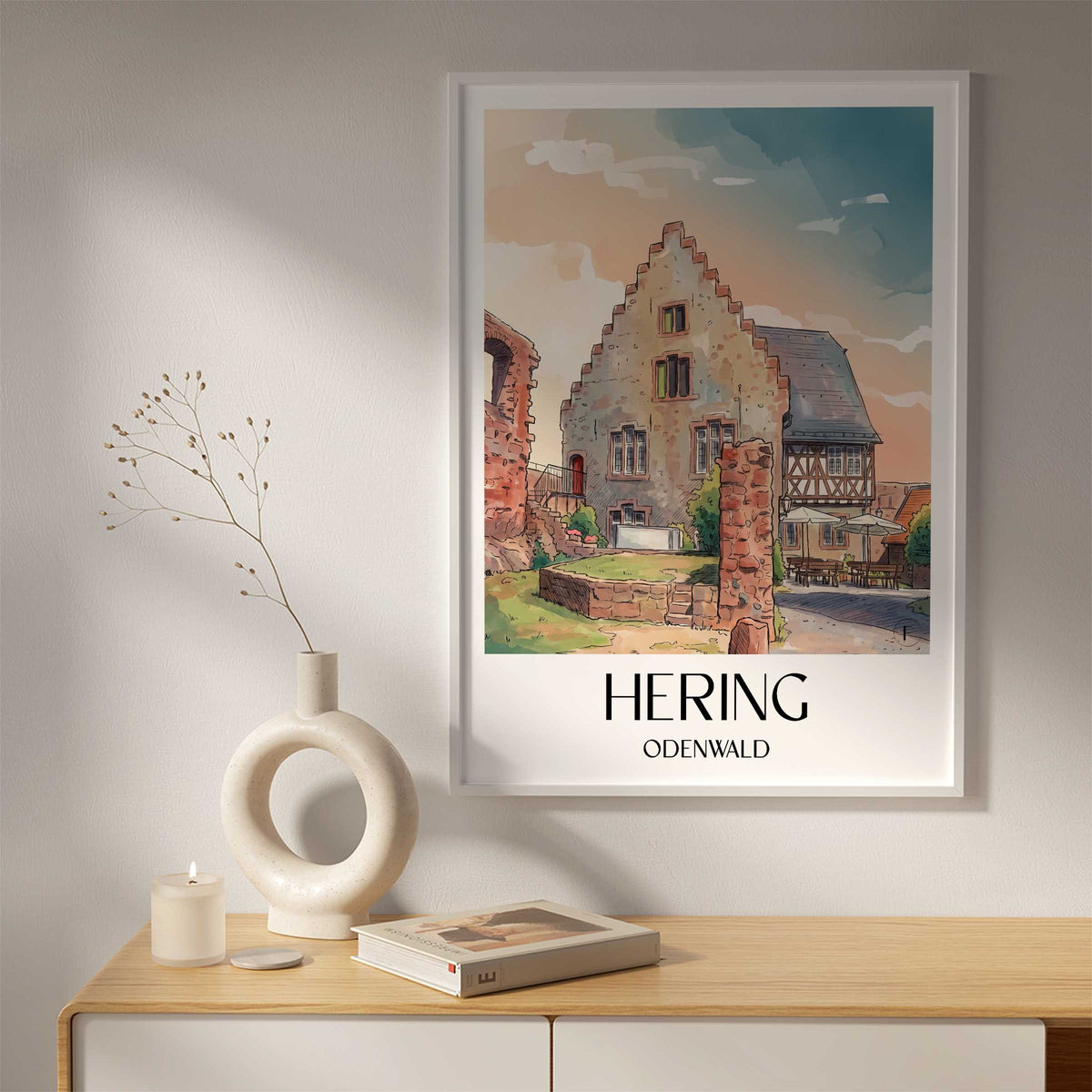 hering-odenwald-deutschland-poster-aquarell