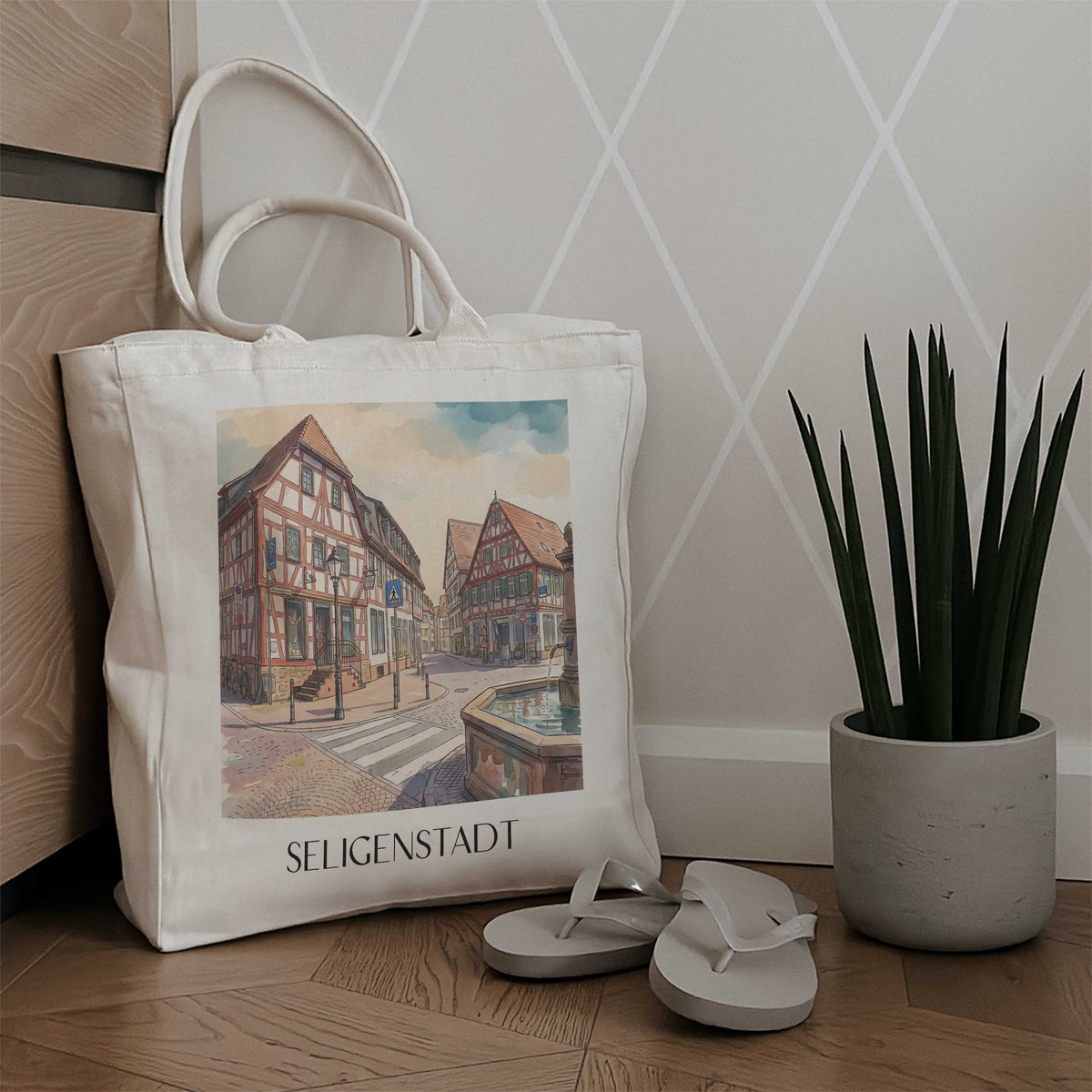 seligenstadt-untermain-deutschland-einkaufstasche-aquarell