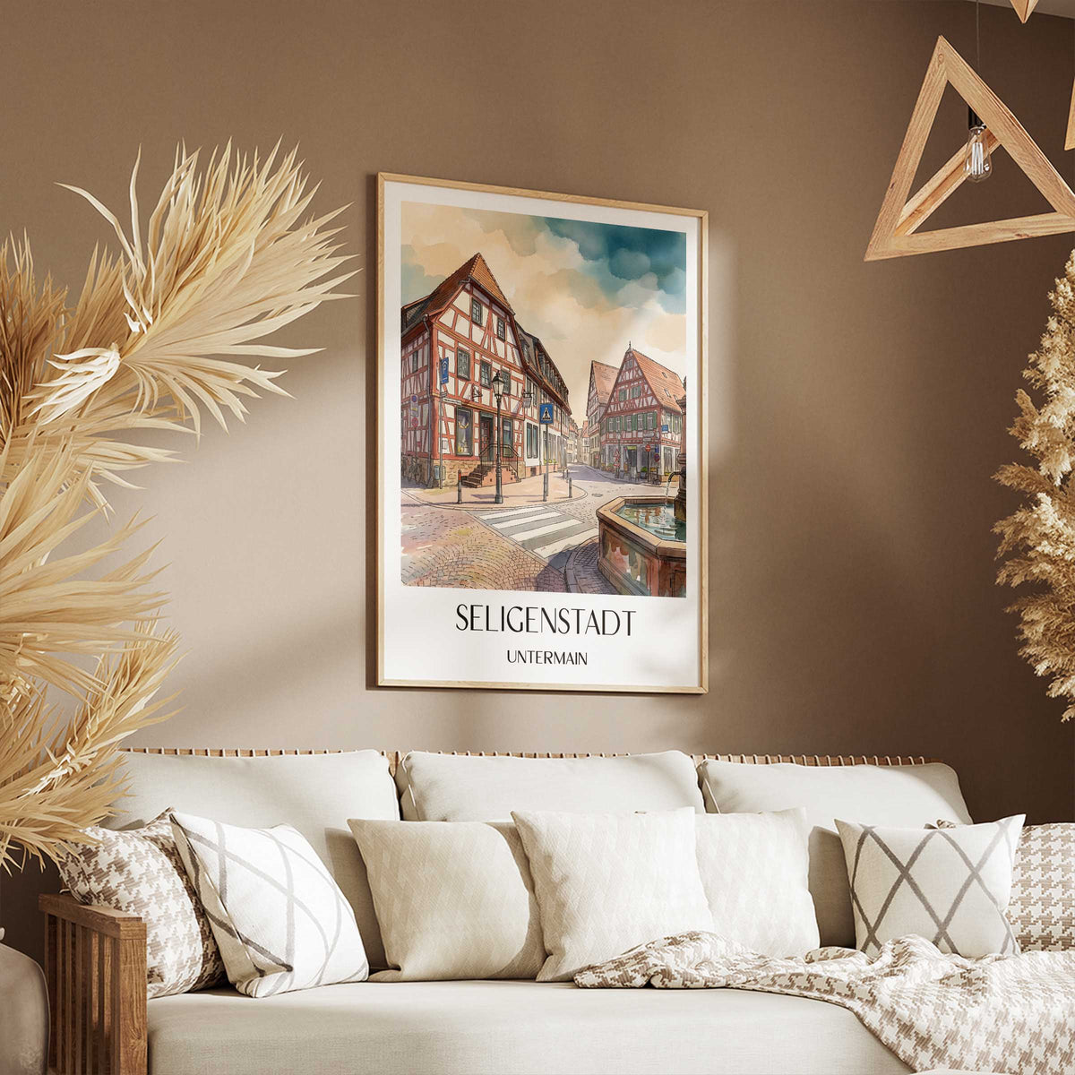 seligenstadt-untermain-deutschland-poster-aquarell