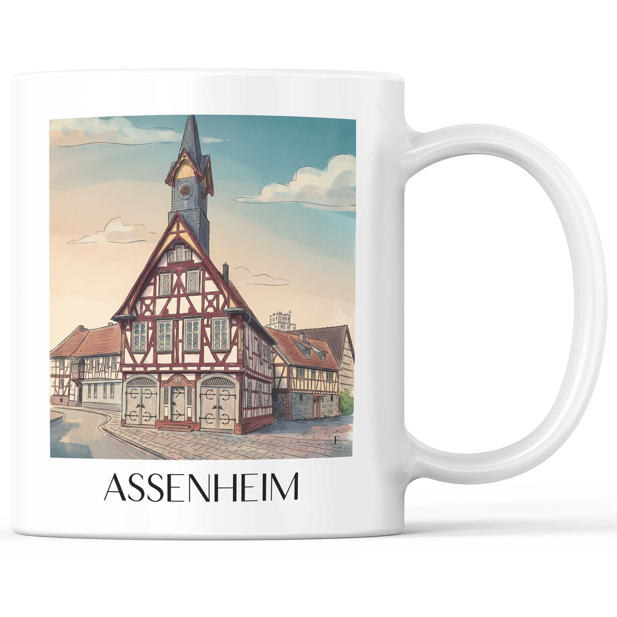 assenheim-wetterau-deutschland-kaffeebecher-aquarell