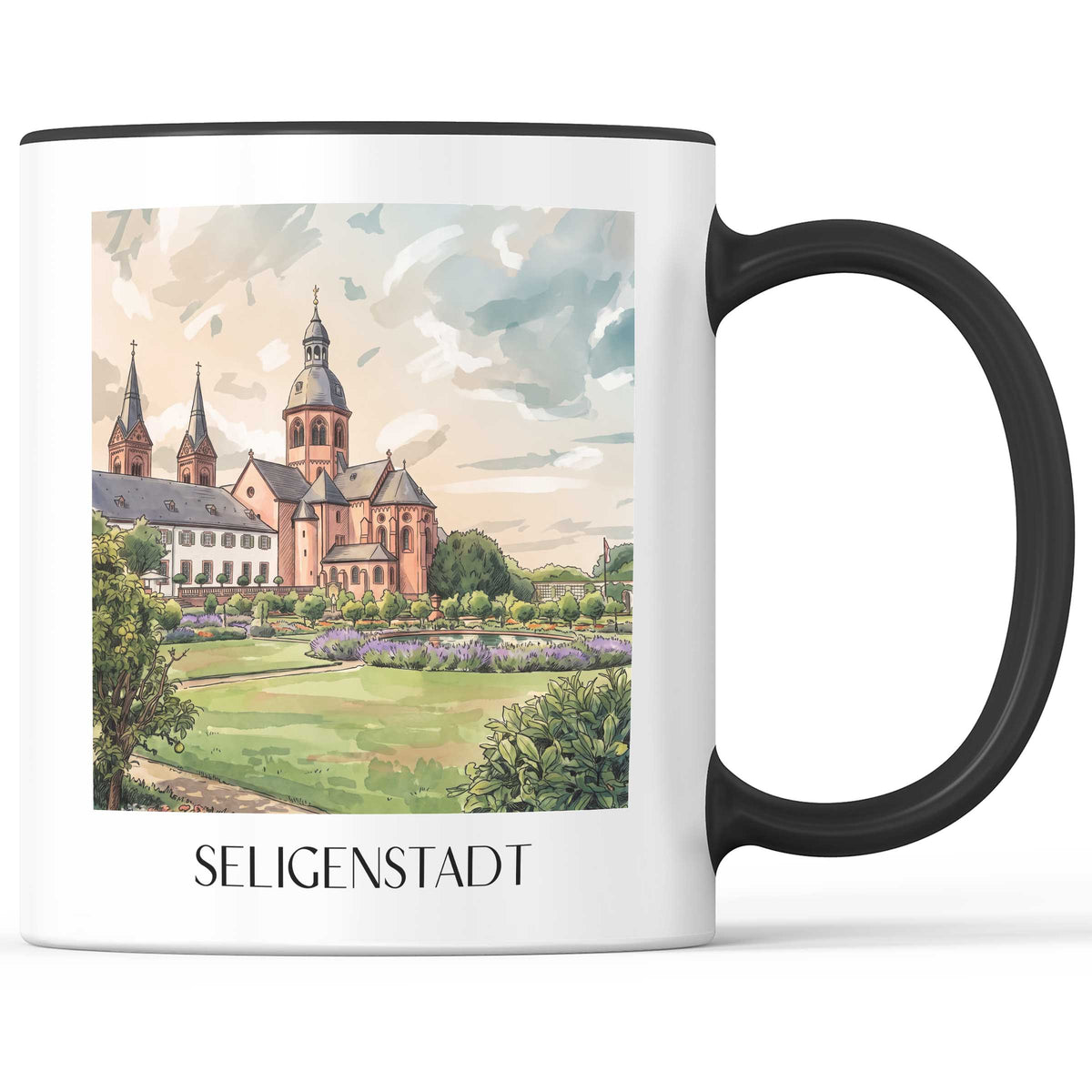 seligenstadt-untermain-deutschland-kaffeebecher-aquarell