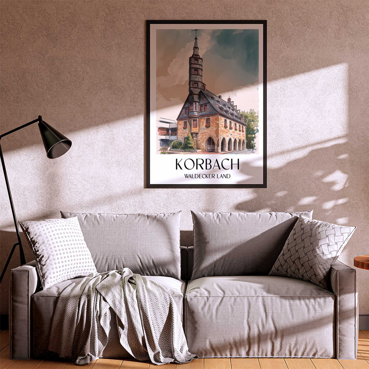 korbach-waldecker-land-deutschland-poster-aquarell