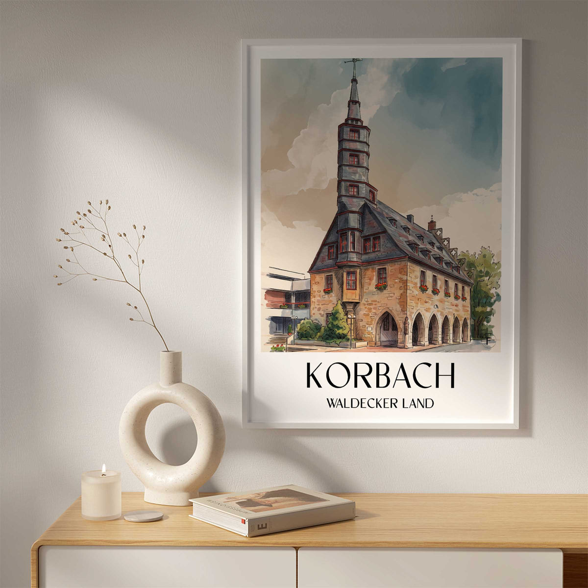 korbach-waldecker-land-deutschland-poster-aquarell