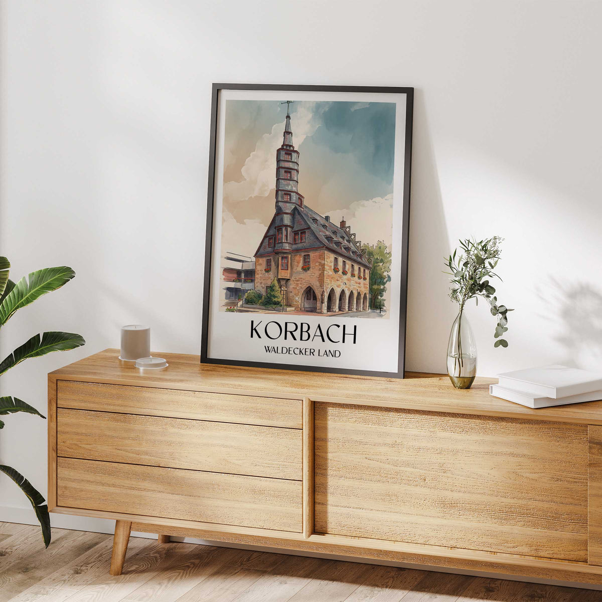 korbach-waldecker-land-deutschland-poster-aquarell
