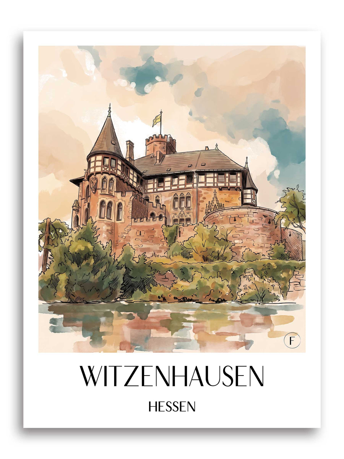 witzenhausen-hessen-deutschland-poster-aquarell