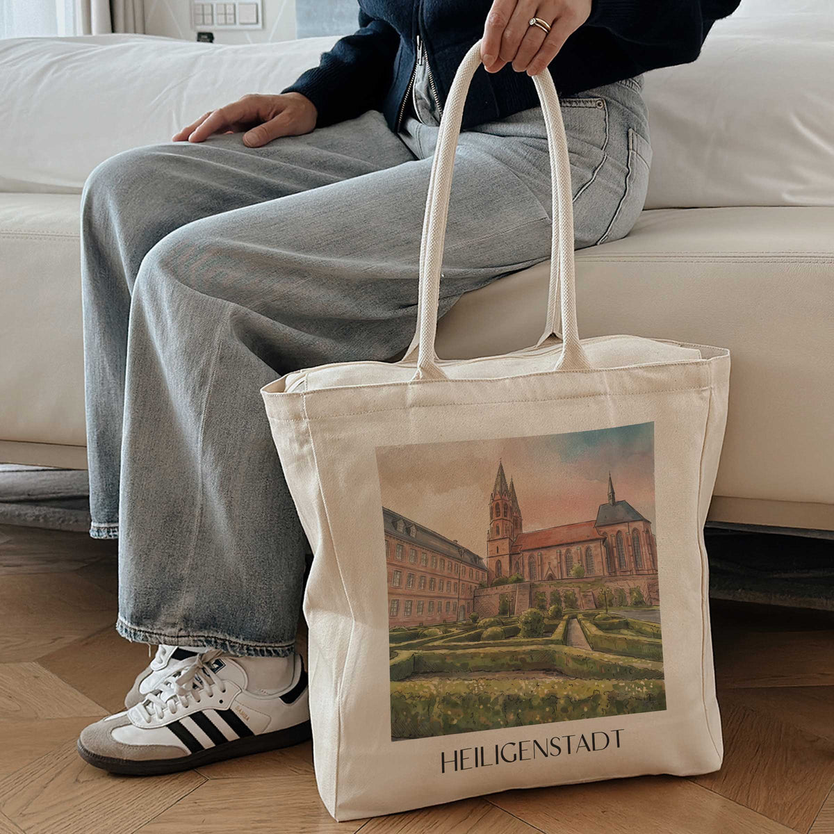 heiligenstadt-thüringen-deutschland-einkaufstasche-aquarell