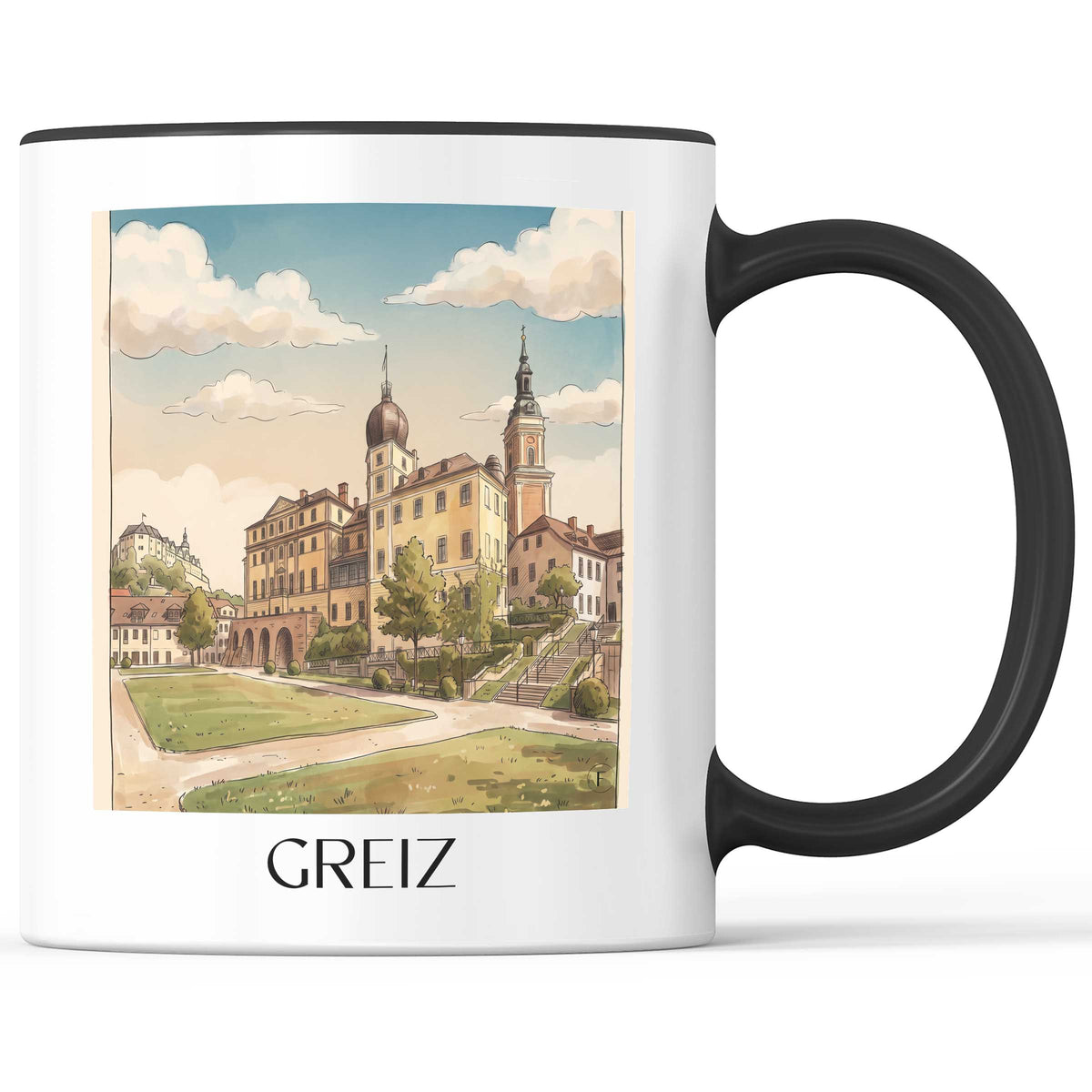 greiz-vogtland-deutschland-kaffeebecher-aquarell