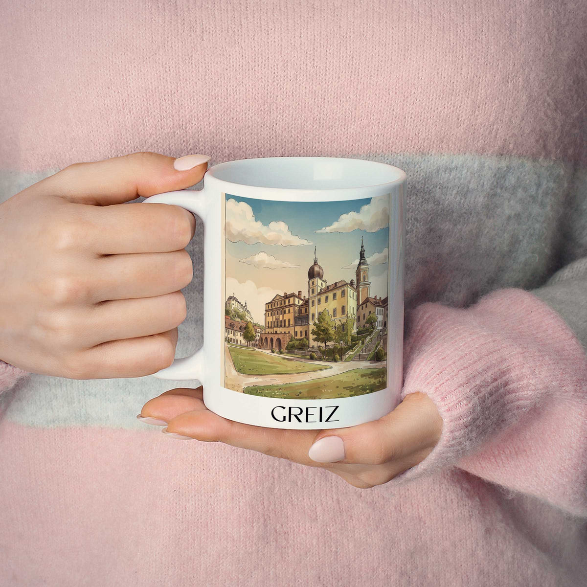 greiz-vogtland-deutschland-kaffeebecher-aquarell