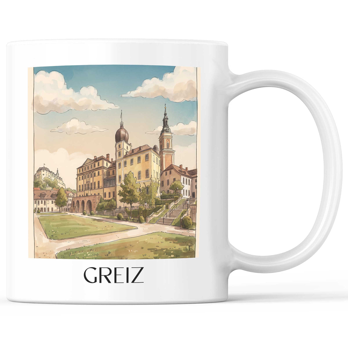 greiz-vogtland-deutschland-kaffeebecher-aquarell