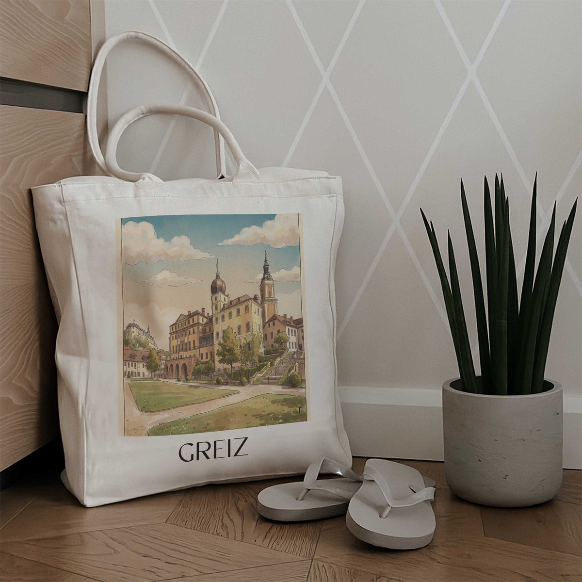 greiz-vogtland-deutschland-einkaufstasche-aquarell