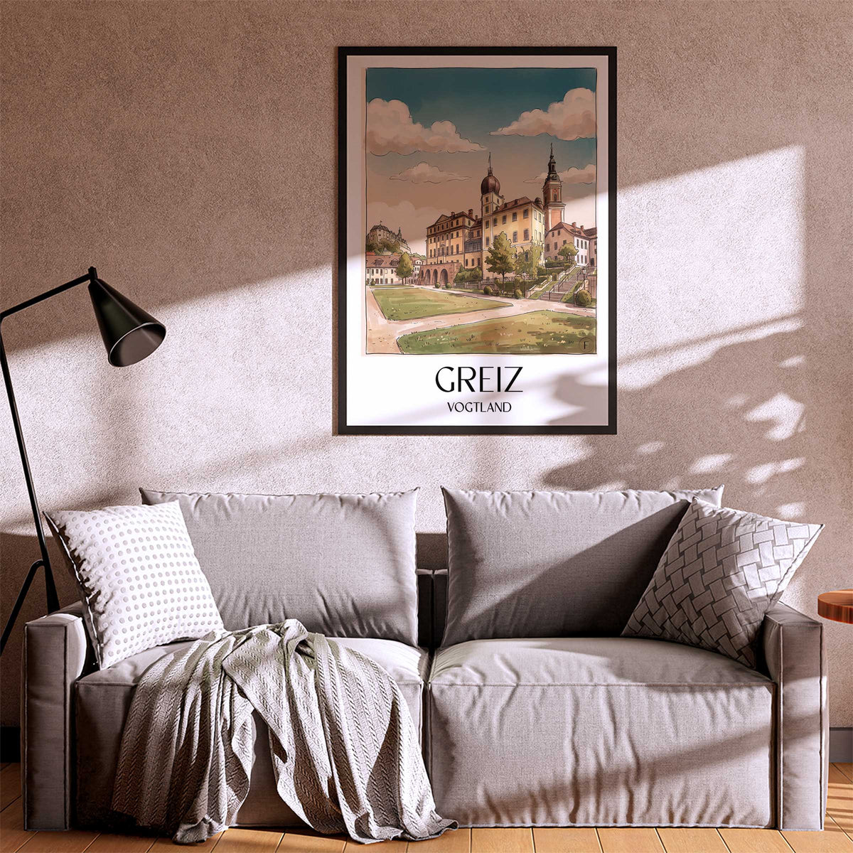 greiz-vogtland-deutschland-poster-aquarell