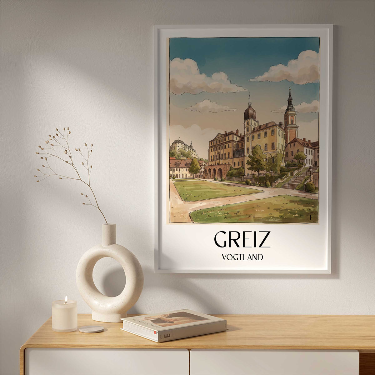 greiz-vogtland-deutschland-poster-aquarell