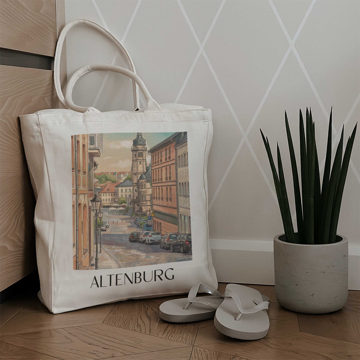 altenburg-altenburger-land-deutschland-einkaufstasche-aquarell