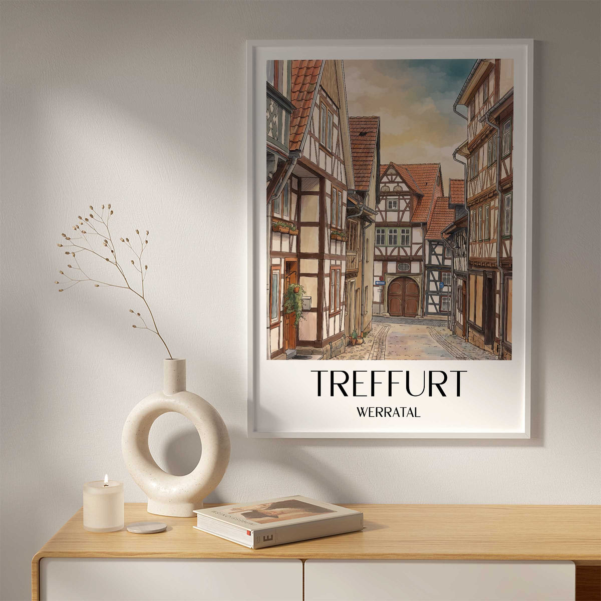 treffurt-werratal-deutschland-poster-aquarell