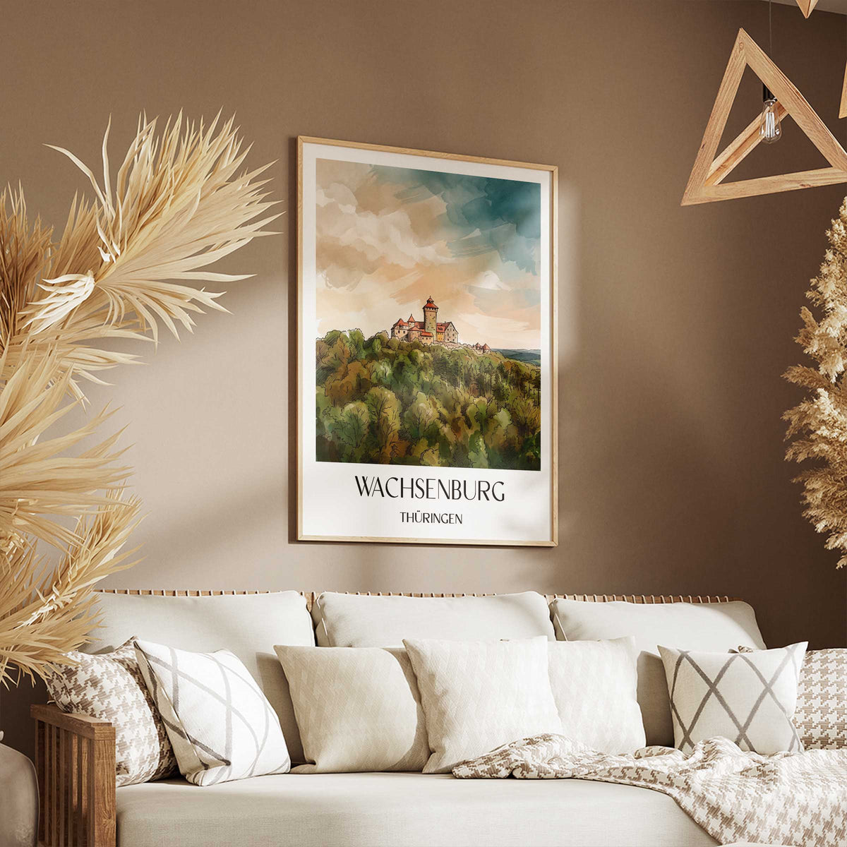 wachsenburg-thüringen-deutschland-poster-aquarell