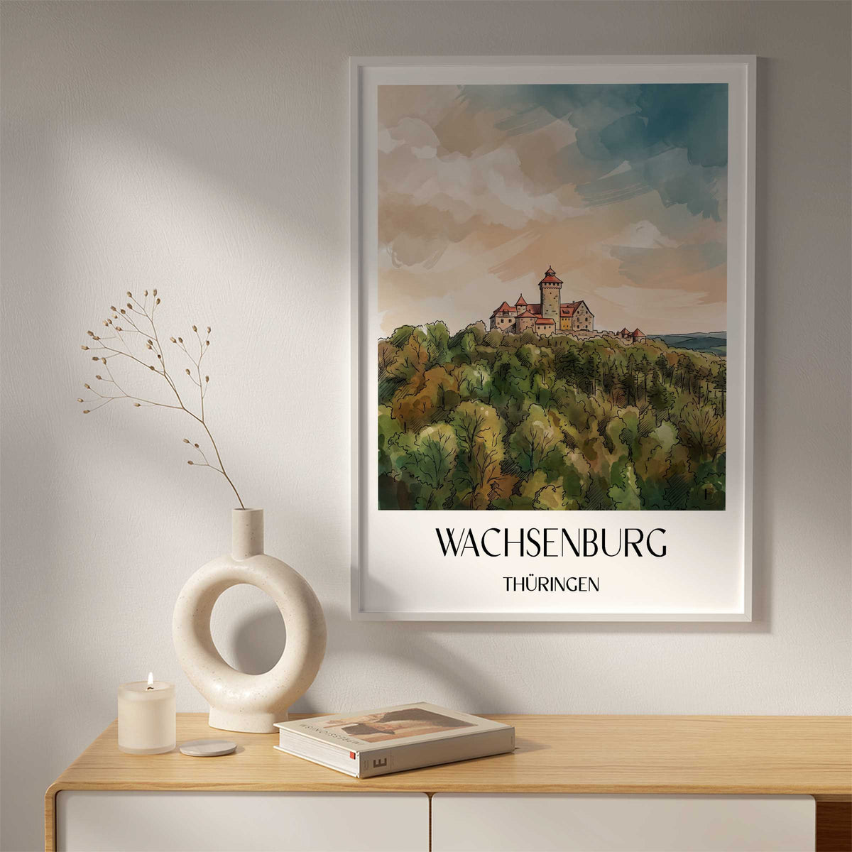 wachsenburg-thüringen-deutschland-poster-aquarell