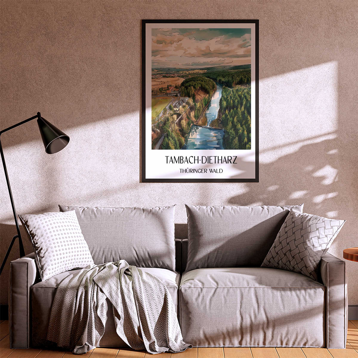 tambach-dietharz-thüringer-wald-deutschland-poster-aquarell