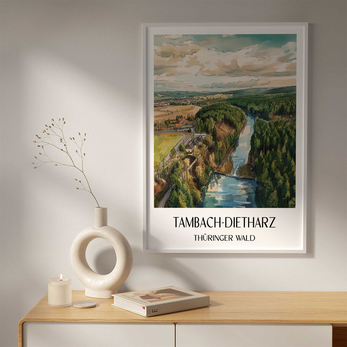 tambach-dietharz-thüringer-wald-deutschland-poster-aquarell