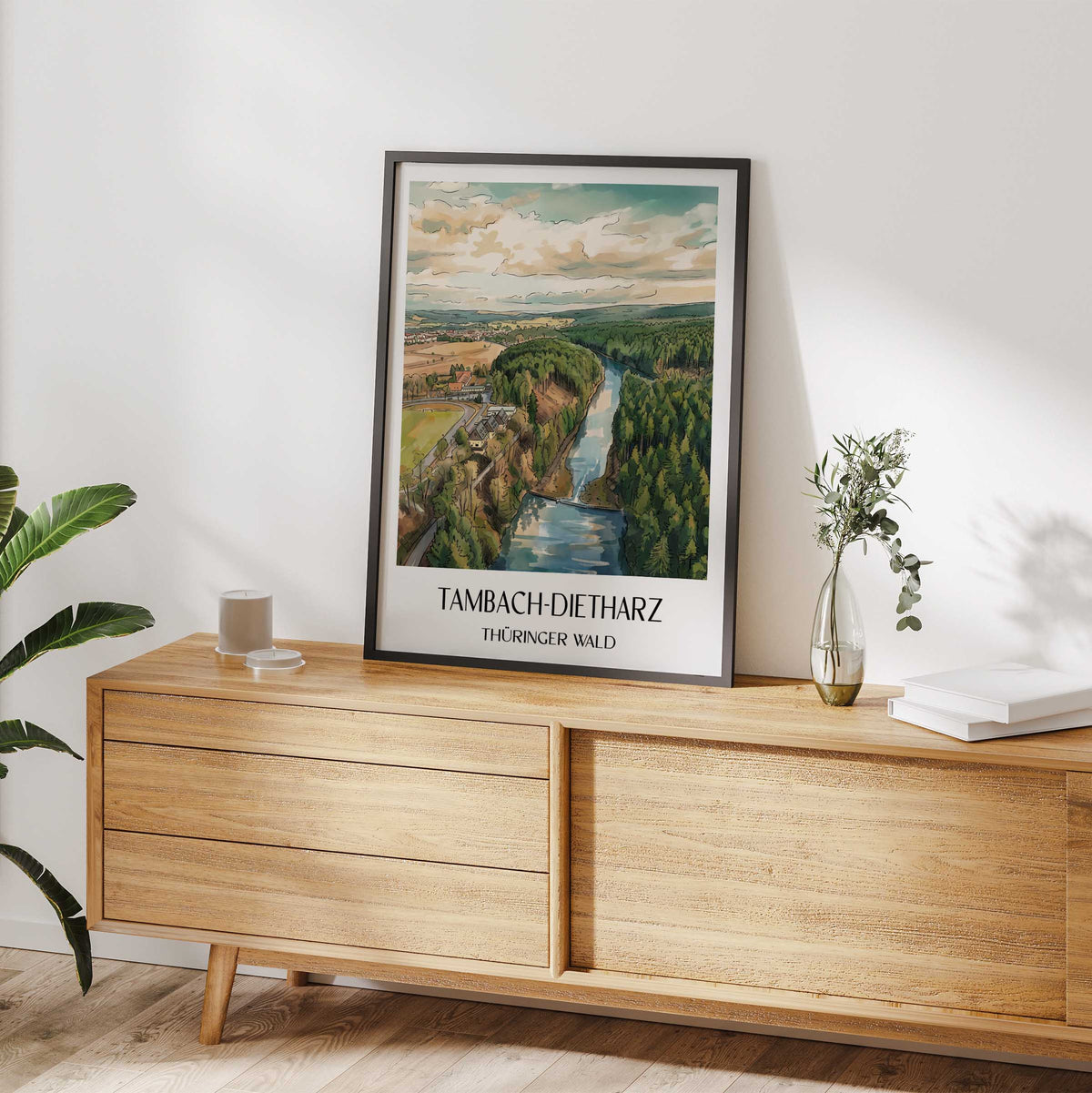 tambach-dietharz-thüringer-wald-deutschland-poster-aquarell