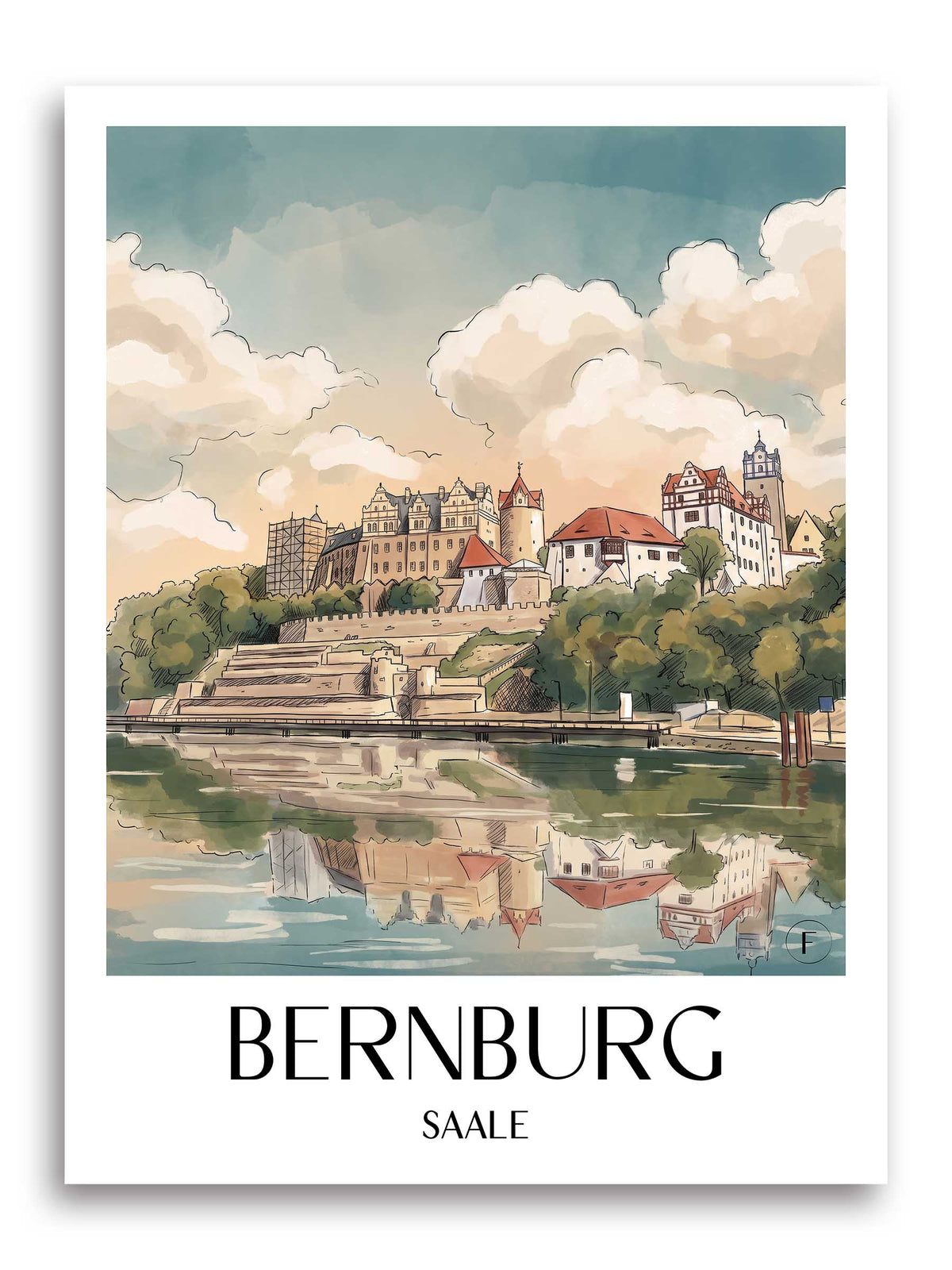bernburg-saale-deutschland-poster-aquarell
