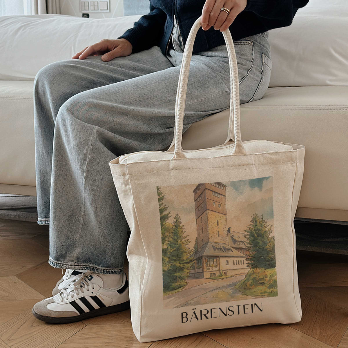 bärenstein-erzgebirgsvorland-deutschland-einkaufstasche-aquarell