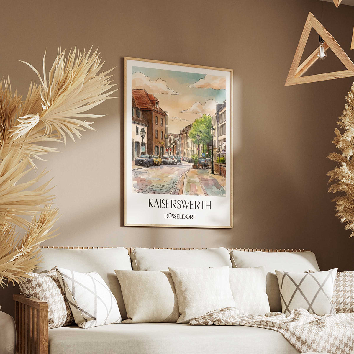 kaiserswerth-düsseldorf-deutschland-poster-aquarell