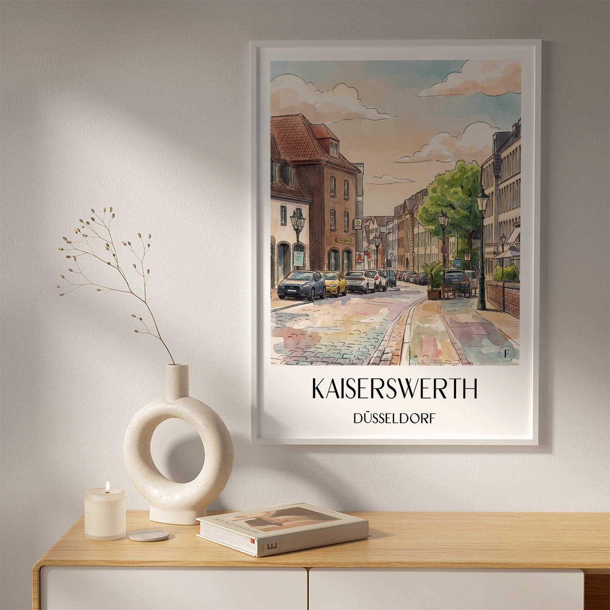 kaiserswerth-düsseldorf-deutschland-poster-aquarell