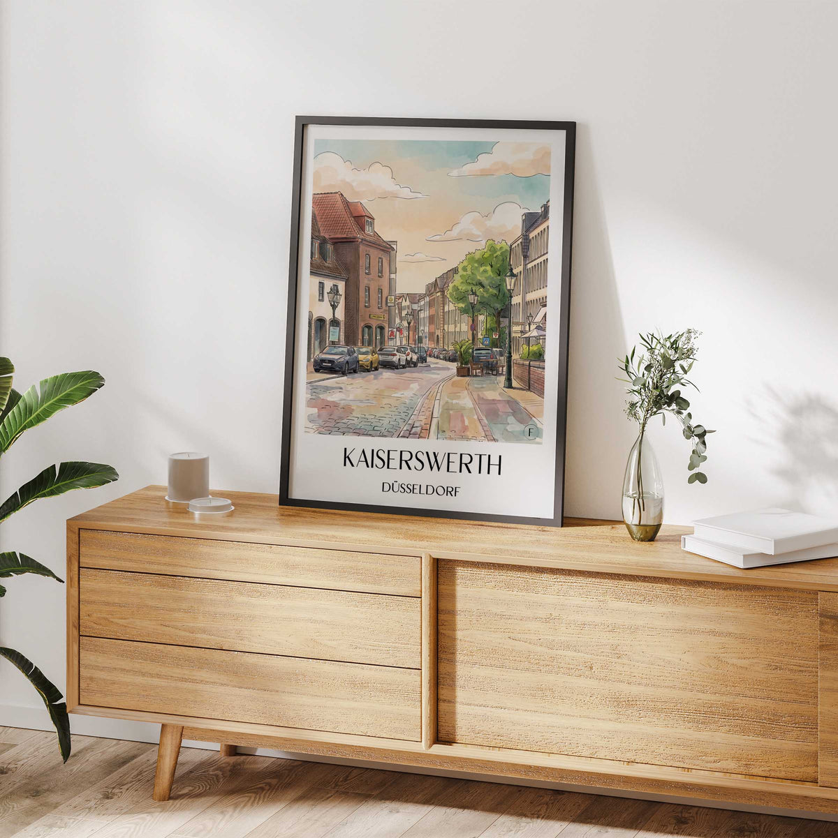 kaiserswerth-düsseldorf-deutschland-poster-aquarell
