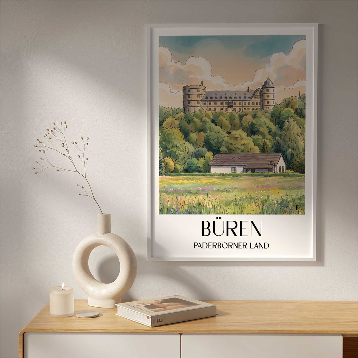 büren-paderborner-land-deutschland-poster-aquarell