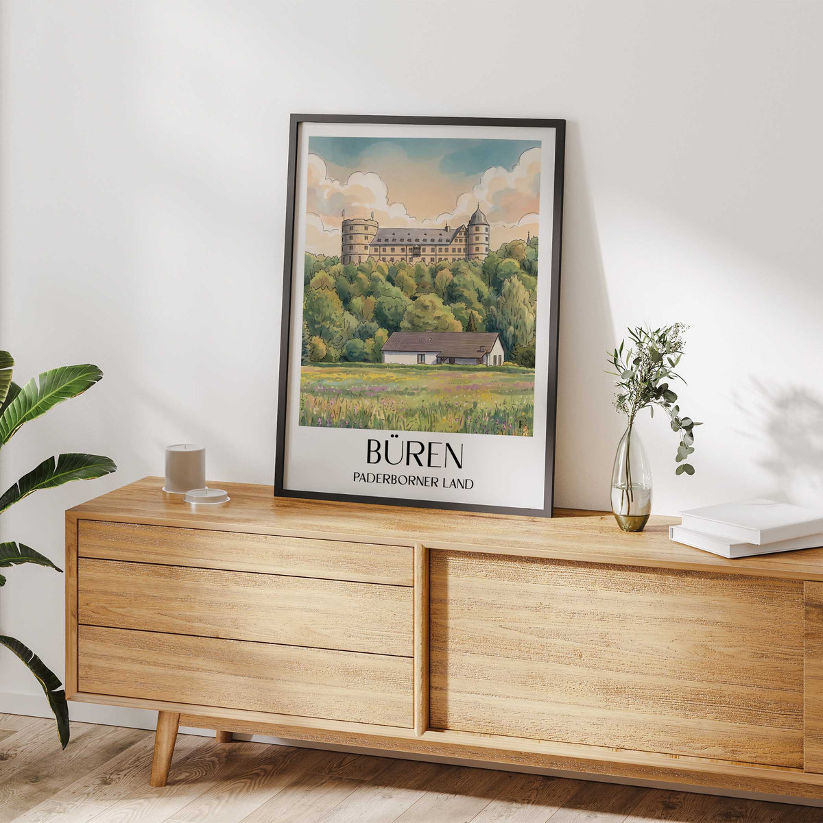 büren-paderborner-land-deutschland-poster-aquarell
