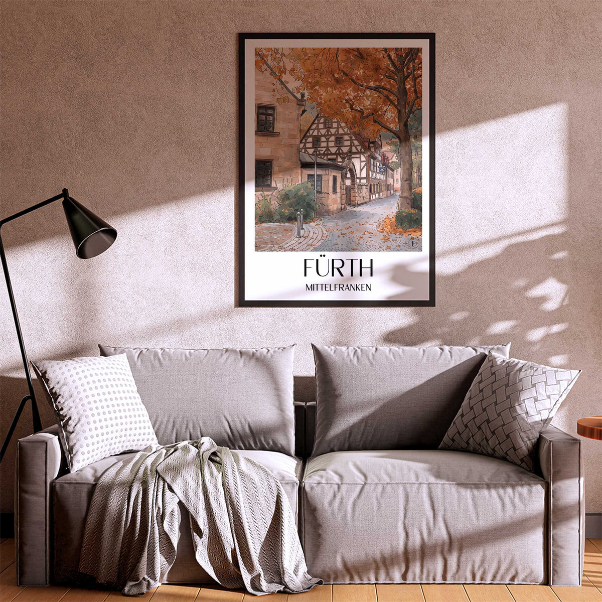 fürth-mittelfranken-deutschland-poster-aquarell